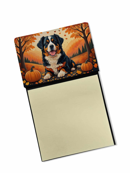 Bernese Mountain Dog Fall Sticky Note Holder