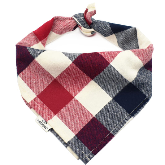 Bubblepup Dog Bandanas Fall Dog Bandana for Boys Girls Plaid Reversible Triangle Bibs Scarf Accessories for Dogs Pets